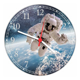 Relógio De Parede Grande Astronauta Lua Sala 50 Cm Gg02