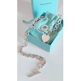 Tiffany & Co Collar Corazón Insignia Plata Fina Original 925