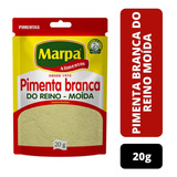 Pimenta Branca Do Reino Moída Especiarias Tempero 20g Marpa