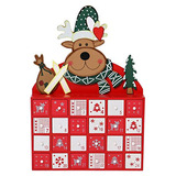 Calendario De Adviento De Madera De Navidad Cajones Cue...