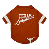 Camiseta Ncaa Texas Longhorns Para Perros Y Gatos, Pequeña.