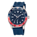 Reloj Nautica Pacific Beach 3 Hands Nappbf144 Color De La Correa Azul Navy Color Del Bisel Bicolor Color Del Fondo Azul Navy