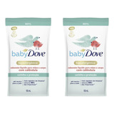 Sabonete Líquido Dove Baby Refil 180ml Hidrata Sensível-2un