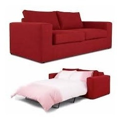 Sofa Cama 2 Plazas Automatico Sillon Chenille Muebles Oasis