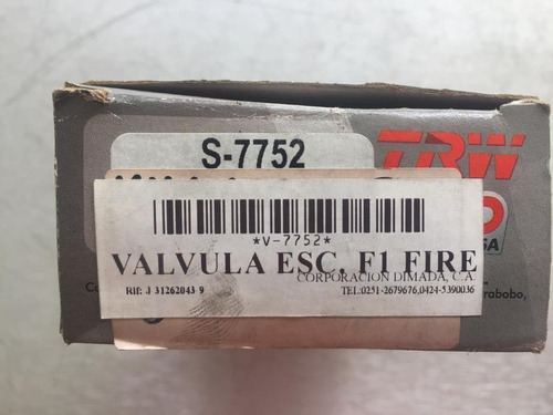 Valvula Escape Fiat Uno Fiorino Fire Trw Foto 3