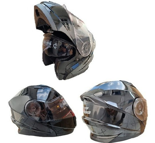 Casco Abatible Doble Mica Certificacion Dot Motociclista