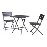 Juego De Mesa Y Silla Plegable Estilo Bistro Set De 3 Piezas