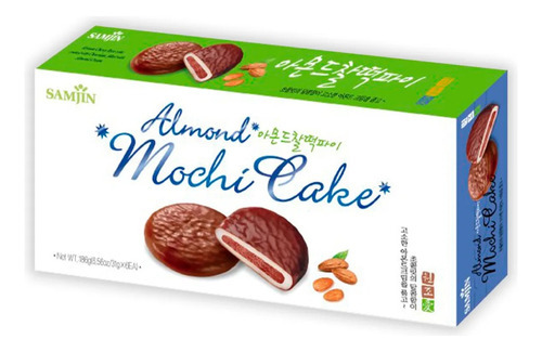 Mochi Coreano Cubierta Chocolate Relleno Crema Almendra 186g