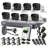 Kit Seguridad Hikvision Dvr Full Hd 8ch + 8 Camara Turbo Hd