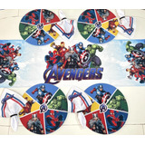 Kit Heróis Avengers 4 Capas + 4 Guadanapos Sousplat Infantil