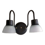 Spot Tulipa De Pared Base Redonda 2 Luces Apto Led E27