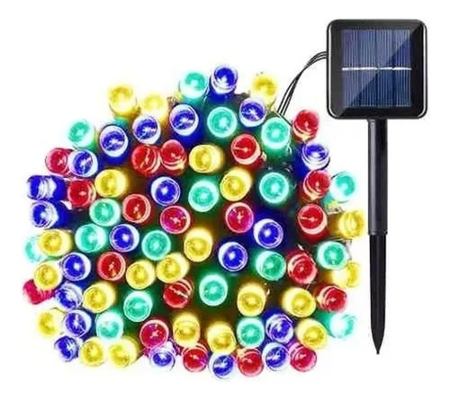 Serie Navideña Solar 100 Leds 11metros Automática Recargable