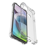 Funda Transparente Reforzada Para Motorola Moto G20 + Vidrio