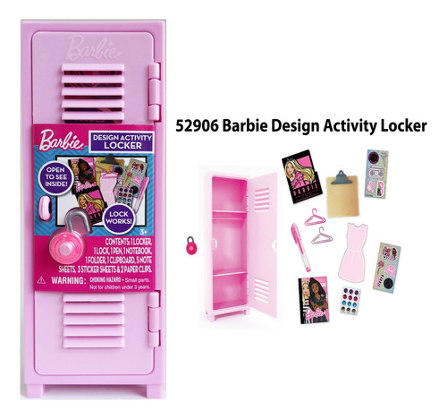 Barbie Locker Con Candado, Accesorios , Stickers Y Mas
