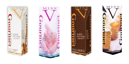 Aceite Lubricante Gel Intimo Saborizado Masajes Miss V X 4 U