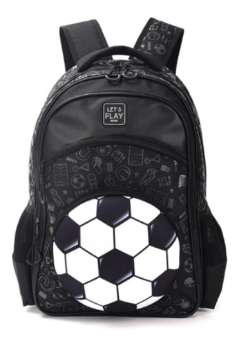 Mochila Let´s Play Pelota Futbol 18p. Termoformada Escolar