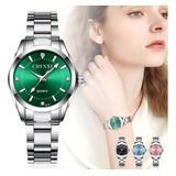 #1 Reloj Petit Diamond Dama Mujer Ctra Agua Acero Inoxidable