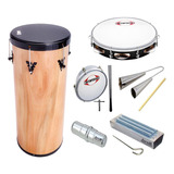 Kit Instrumentos Samba Rebolo Phx + Reco Torelli + Pandeiro 