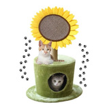 Cama Rascador Para Gatos Forma De Girasol De Sisal