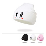 Gorro De Punto De Invierno Kirby Rosa Y Ojos Blancos