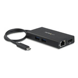 Adaptador Usb-c Startech Multifunción Para Laptops 4k Hdmi Color Negro