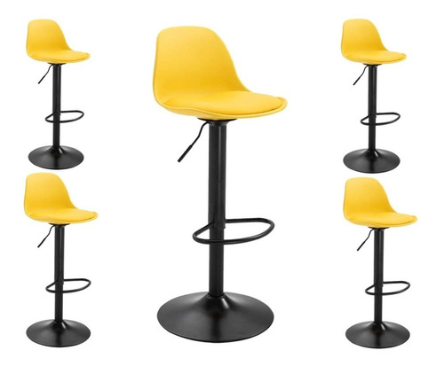 Set X5 Silla Bar Con Altura Ajustable Diseño Ergonómico