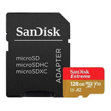 Cartão Memória Sandisk Extreme 128 Gb+ Adaptador + Embalagem