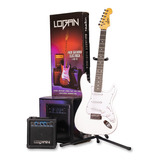 Logan Kit Guitarra Eléctrica Tst-wh +amplificador+accesorios