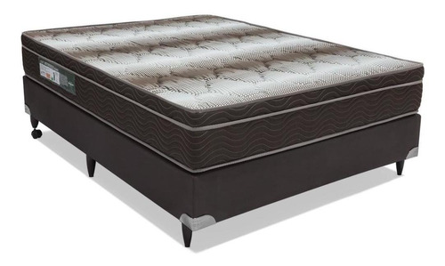 Cama Box E Colchão Light Ortopédico Casal (138x188)- Ortobom Cor Marrom