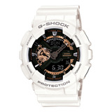 Reloj G-shock Ga-110rg-7adr Resistencia Magnética Hombre Color De La Correa Blanco Color Del Fondo Negro Con Dorado