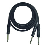 Cable Cascada 1 Plug 6.3 Mono A 2 Plugs 6.3 Mono 15 Metros