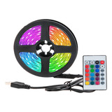  Tira De Luces Led Rgb Usb 5m Para Fondo De Tv, Con Control