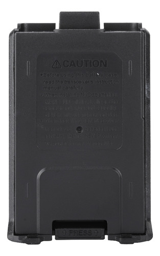 Portátil Corto Negro Caja De Batería Para Baofeng Uv5r/uv5