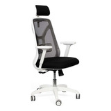 Silla De Escritorio Indar Equipamientos Tokio Total White Gamer Ergonómica  Blanca Y Negra Con Tapizado De Mesh Y Marathon