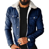 Chaqueta De Mezclilla Clasica De Hombre Jean Con Chiporro Beige