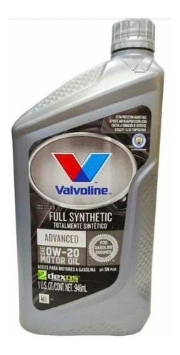 Aceite Valvoline Advanced Sintetico 0w20 X946ml (sintético)