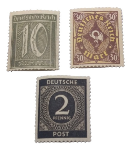 Timbres Postales Alemania Mint  Goma Original Años 20s Y 40s