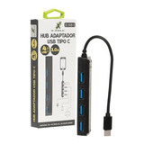 Hub Fone Pc Usb Tipo C 4 Portas 3.0a Adaptador 