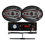 Kit Doorbem Rádio Bluetooth Par 6x9 Mp3 Bicho Papão Bomber