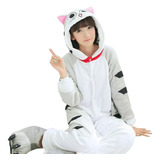 Pijama De Gato Chi- Kigurumi De Animales- Gata Niños Adultos