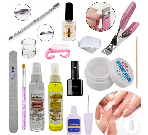 Kit Para Hacer Uñas Gelificadas Paso A Pas Gel Tip Pegamento