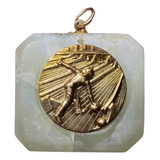 Antigua Medalla De Bowling Sobre Mármol Willman 1970