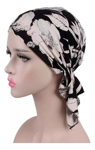 Gorro Turbante De Algodón Elástico Estampado