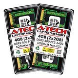 Memoria Ram Para Laptop A-tech 4gb Ddr2 800mhz (2x2gb)