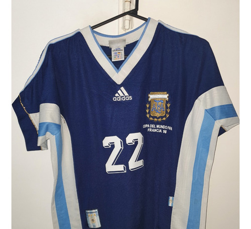 Camiseta Seleccion Argentina Wc1998 adidas Azul Zanetti