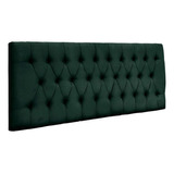 Cabeceira Painel Cama Viùva 120 Cm Imperatriz Suede Verde Cor Verde-escuro