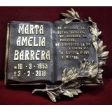 Placa Recordatoria Cementerio 35x31 Fundicion Bronce Libro