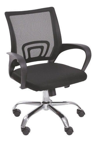 Silla Para Oficina Escritorio Ergonómica Color Negro Material Del Tapizado Mesh