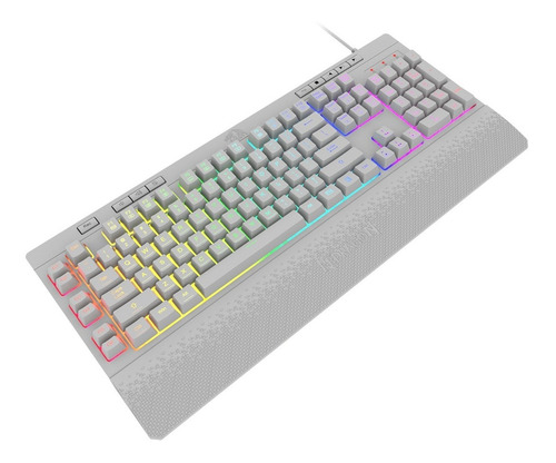 Teclado De Membrana Gamer K512rgb Shiva White