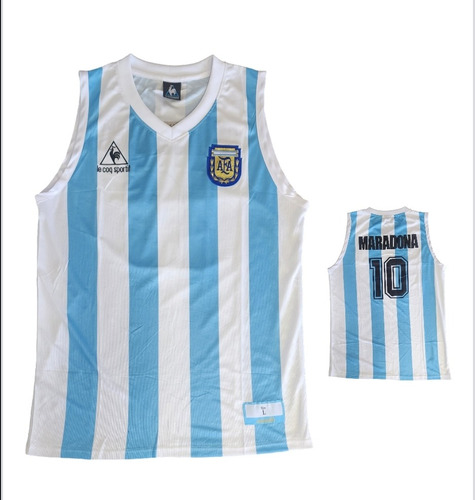 Camiseta/musculosa Argentina 10 Maradona Seleccion Lecop